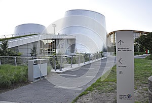 Montreal, 27th June: Park Olympic with Rio Tinto Alcan Planetarium from Montreal in Quebec Province of Canada