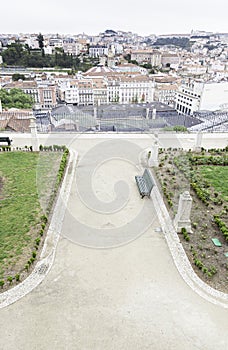 Park overlooking the city of Lisbon photo