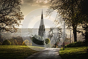 Park Path with a Beautiful view of Derry