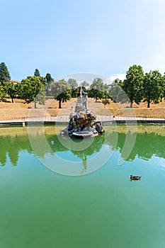 Park in a Pitti Palace or Palazzo Pitti in Florence, Italy