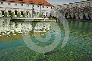 Park pool in Waldstein garden, Mala strana, Prague - Senate