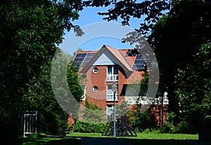 Park at the River Medem in the Town Otterndorf, Lower Saxony