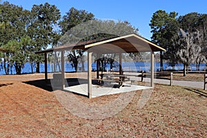 Park shelter in public park