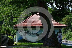 Park in Spring in the Old Town of Friedrichroda, Thuringia