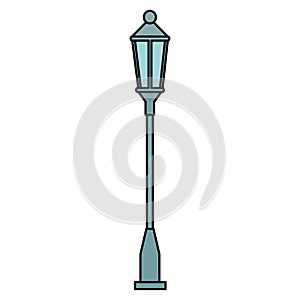 Park streetlamp isolated icon