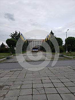 Park of tankmans of Kamianets-Podilskyi city close to canyons in Ukraine