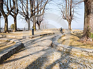 park on top of Castello di San Vigilio in Bergamo