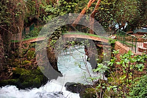 Park at Upper Duden waterfall in Antalya, Turkey