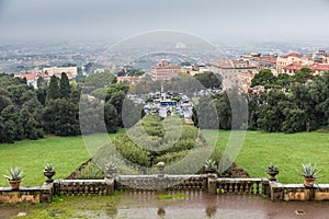 Park and villa Aldobrandini in Frascati, Italy