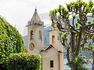 Park and Villa del Balbianello at Como lake