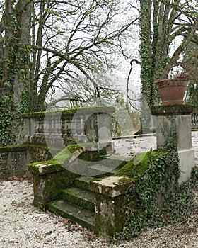 Park in the village Viry, France