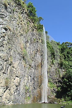 Park with waterfall Curitiba city, Brazil