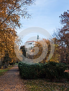 Park on the way to the medieval castle