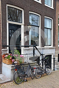 Parked bicycles in Amsterdam