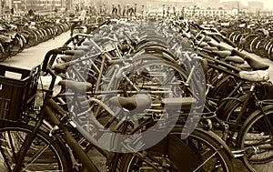 Parked bikes