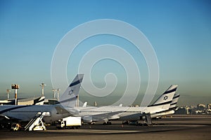 Parked Israeli Planes