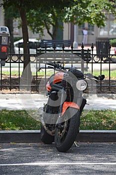 Parked motorcycle