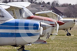 Parked planes.