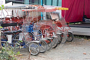 Parked quadricycles