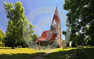 Parkentin parish church, Mecklenburg-Vorpommern, Germany
