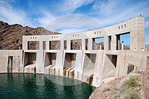 Parker Dam on the border of California and Arizona