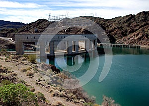 Parker Dam on the border of California and Arizona