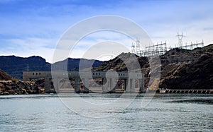 Parker Dam on the border of California and Arizona