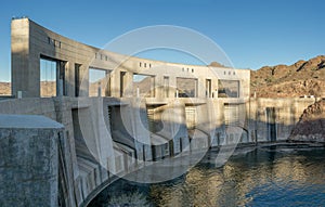 Parker Dam at the Colorado river side South, CA, USA