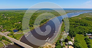 Parker River aerial view, Newbury, Massachusetts, USA