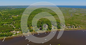 Parker River aerial view, Newbury, Massachusetts, USA