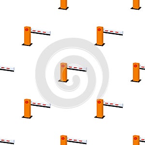 Parking barrier icon in cartoon style isolated on white background.