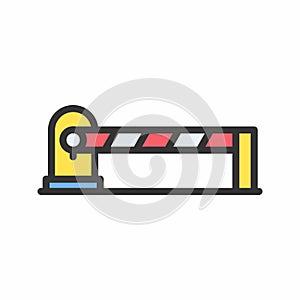 Parking Barrier icon vector image.