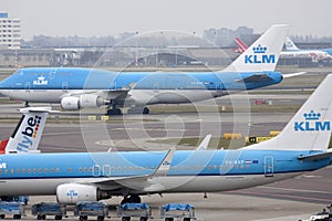 Parking blue boeings airplane,s