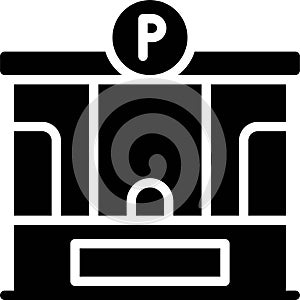 Parking booth icon, Parking lot related vector