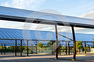 Parking Covered with Solar Panels