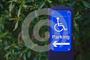 Parking for Disabled People Sign