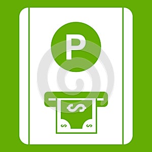 Parking fee icon green