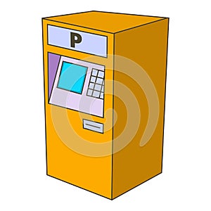 Parking fees icon, cartoon style