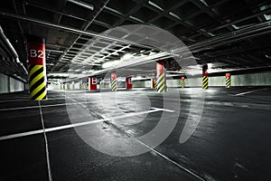 Parking garage, underground architecture photo