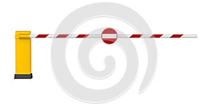Parking Gate Barrier Isolated