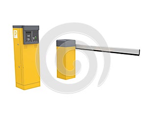 Parking Gate Barrier Isolated