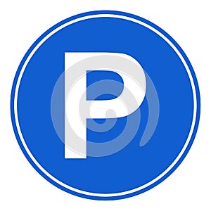 Parking icon graphic design isolated on white background. Vector illustration