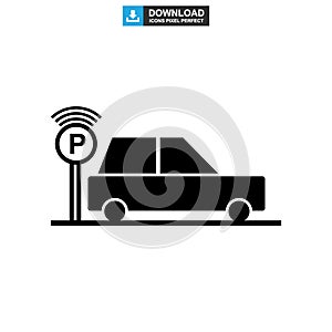 Parking icon or logo isolated sign symbol vector illustration
