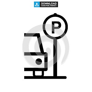 Parking icon or logo isolated sign symbol vector illustration