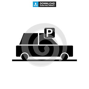 Parking icon or logo isolated sign symbol vector illustration