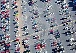 Parking lot aerial view
