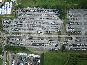 Parking lot aerial view