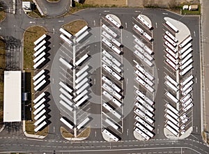 Parking lot for autobus and trucks.