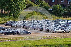 Parking with lot of cars