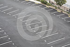 Parking lot curved rows